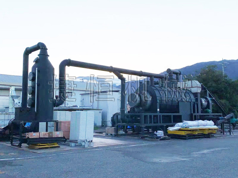 韓國炭化機(jī)現(xiàn)場