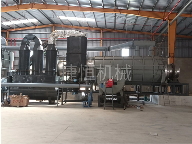 越南炭化機現場